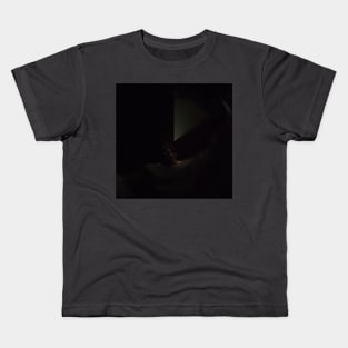 Portrait, digital collage, special processing. Weird and mystic. Man in room, do movement by hands. Dim and soft, like painting. Kids T-Shirt